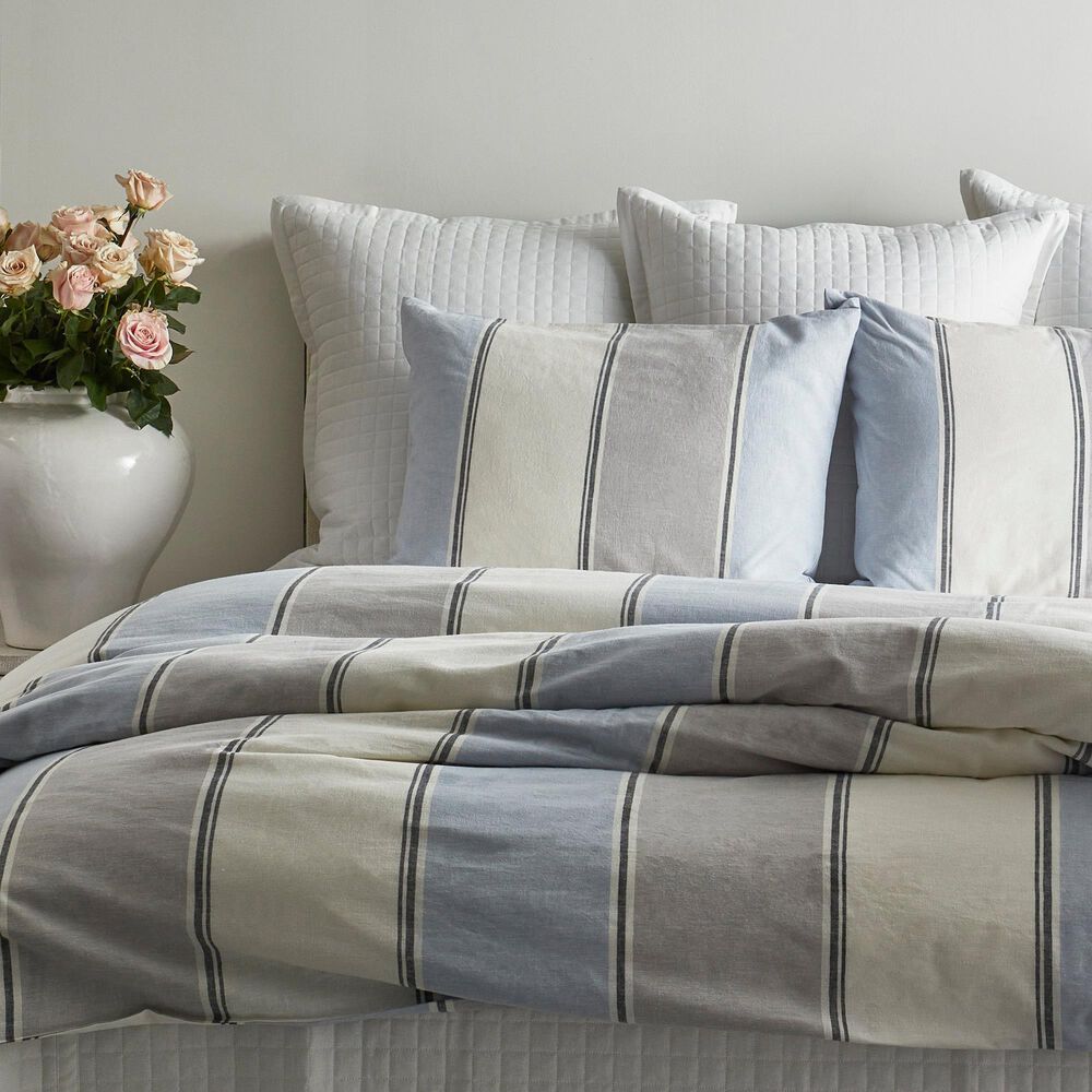 Ann Gish Schooner 3-Piece Queen Duvet Set in Blue, Grey and White, , large