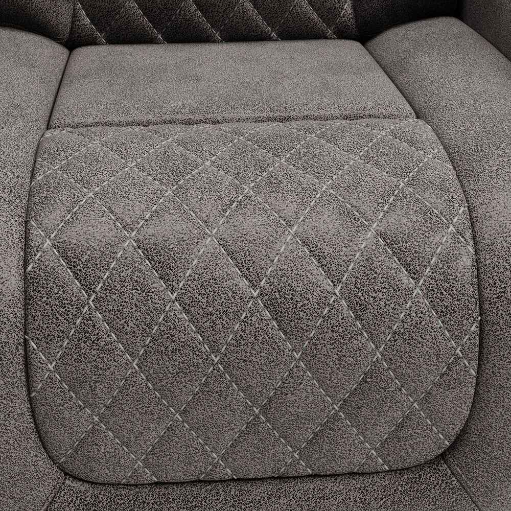 Signature Design by Ashley HyllMont Power Recliner Console Loveseat with Power Headrest in Gray, , large