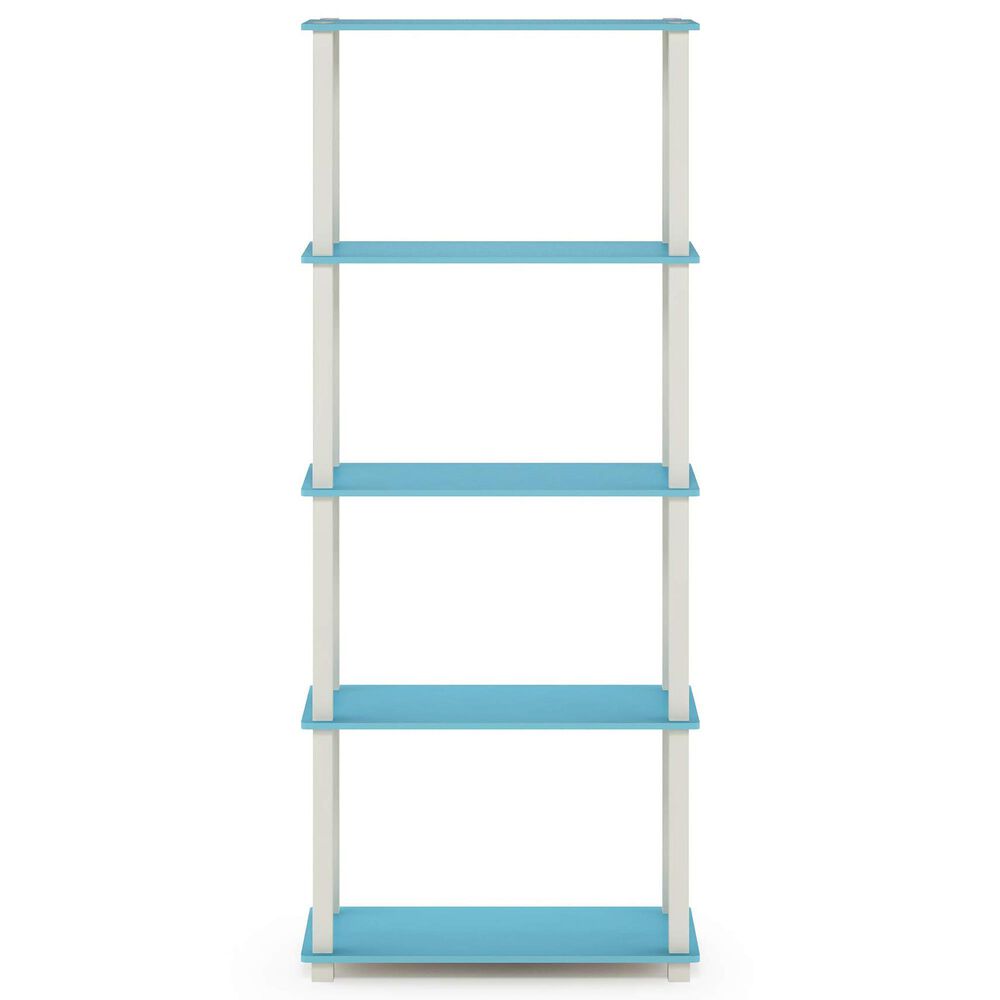 HOMLUX 5-Tier Display Rack in Light Blue and White, , large