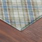 Dalyn Rug Company Soft Essentials Plaid Blue 2"3" x 7"6" Indoor/Outdoor Runner, , large