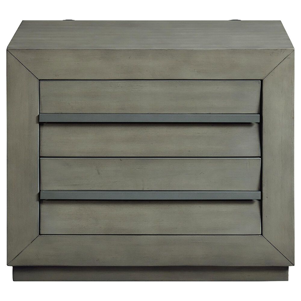 Mayberry Hill Zig Nightstand with USB in Tundra Grey, , large