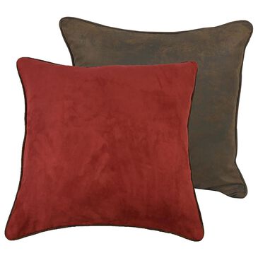 HiEnd Accents Sierra 27" Euro Sham in Red and Brown, , large