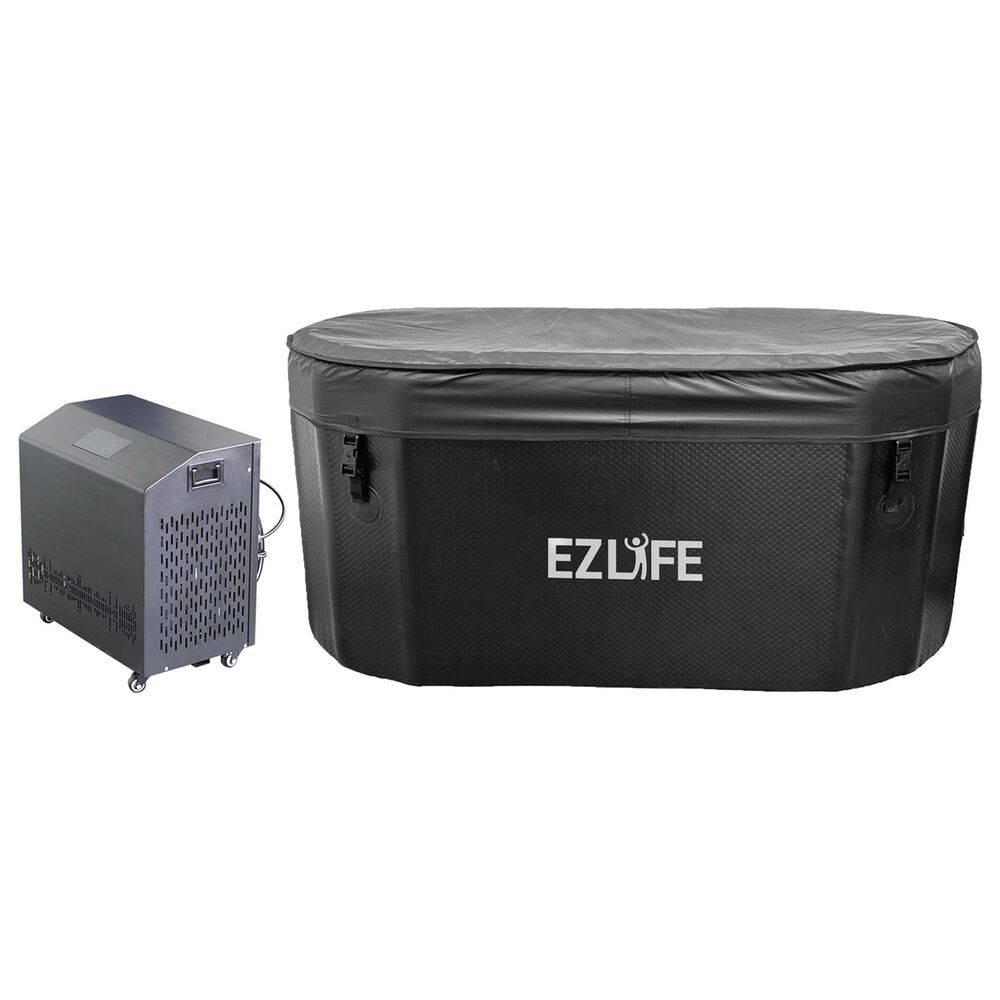 EZlife 0.5HP Hot/Cold Chiller with 125cm Inflatable Cold Plunge, , large