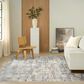 Nourison Drift Blue and Beige 9" x 12" Area Rug, , large