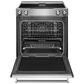 KitchenAid 30" Element Electric Downdraft Slide In Range in Stainless Steel, , large
