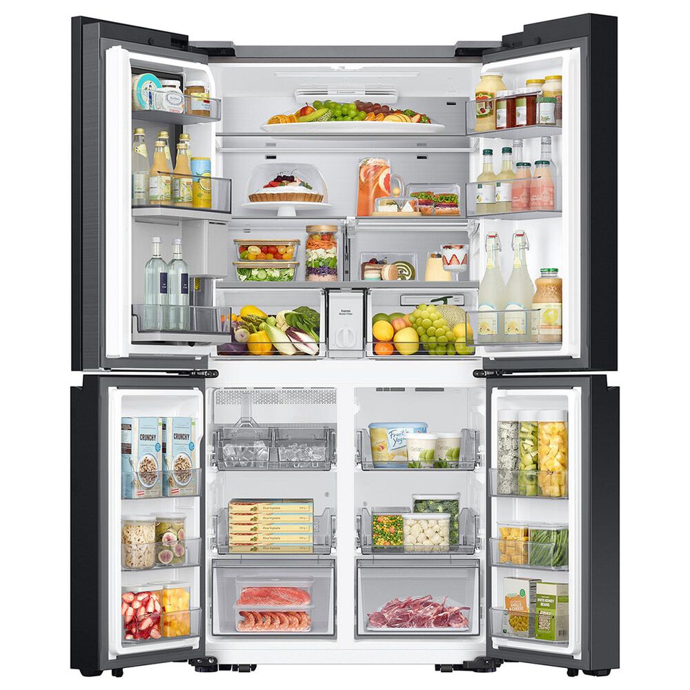 Samsung Bespoke 28.6 Cu. Ft. 4-Door Flex French Door Refrigerator with Beverage Center in Stainless Steel, , large