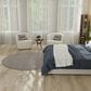 Nourison Courtyard Ivory and Charcoal 6" Round Indoor/Outdoor Area Rug, , large