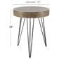 Maple and Jade Round Accent End Table in Brown and Black, , large