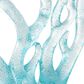 Maple and Jade Coral Ombre Decorative Sculpture with Base in Blue and Clear, , large