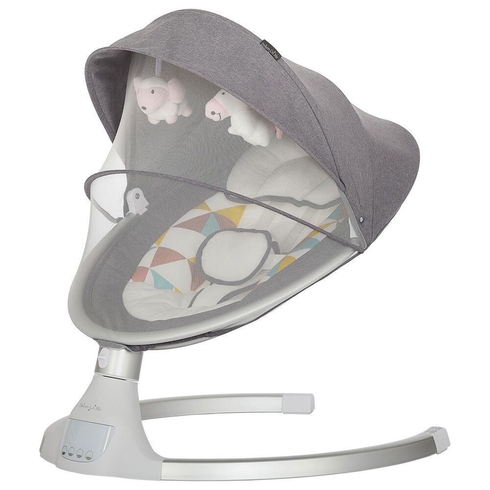 Dream on Me Zazu Cradling Swing in Grey/Pink, , large