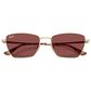 Rayban Glasses Drea Bio-Based Sunglasses with Dark Violet Lenses in Polished Pale Gold, , large