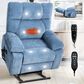 Hearth and Haven Large Power Lift Recliner in Blue, , large