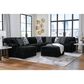 Ashley Midnight-Madness Oversized Accent Ottoman in Onyx, , large