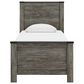 Ashley Frandern 5-Piece Twin Panel Bedroom Set in Rustic Warm Gray, , large