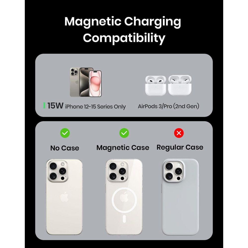 INUI Magsafe Fast Charging Power Bank with Cooling Fan in Black, , large