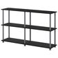 HOMLUX Turn-N-Tube 3-Tier Double Size Storage Display Rack in Black and Grey, , large