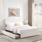Hearth and Haven Liv Queen Storage Platform Bed in Ivory, , large