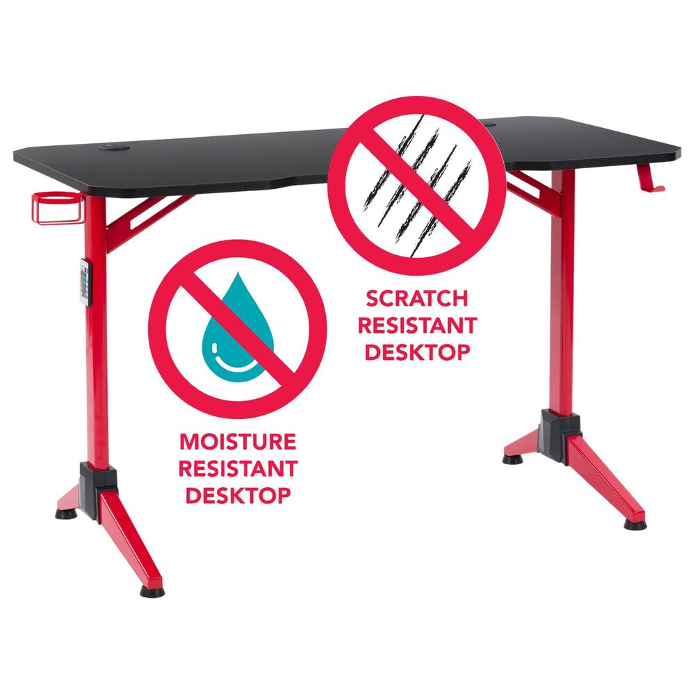 CorLiving Conqueror Gaming Desk in Black, , large