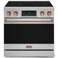 Thor Kitchen Gordon Ramsay 6 Cu. Ft. 36" Professional Electric Range with Rose Gold Handle Kit in Stainless Steel, , large