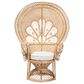 Baxton Studio Ediva Patio Accent Chair with Natural Brown Rattan in White, , large