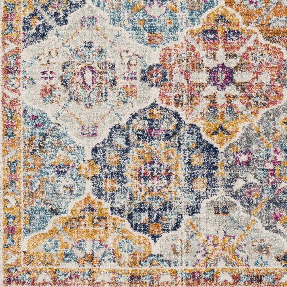 Surya Harput HAP-1018 7&#39;10&quot; Round Saffron, Orange and Blue Area Rug, , large