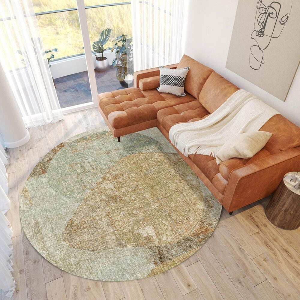 Dalyn Rug Company Boca BO11 Taupe 8&#39; Round Area Rug, , large