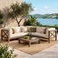 Hearth and Haven Brava 4-Piece Outdoor Sectional Set in White, , large