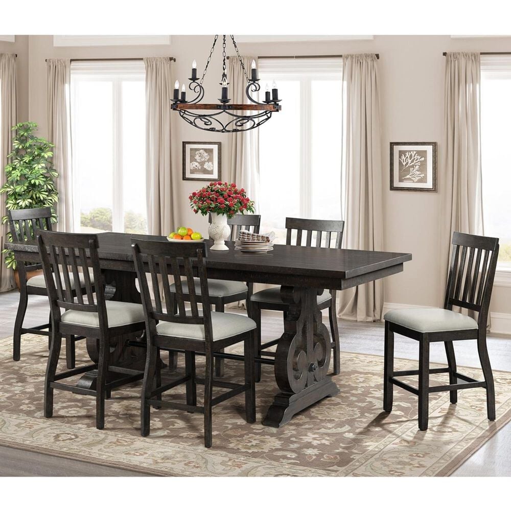 Mayberry Hill Stone 7-Piece Counter Set in Smokey Dark Ash, , large