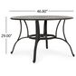 Hearth and Haven Outdoor Cast Aluminum Circular Dining Table with Curved Legs in Bronze, , large