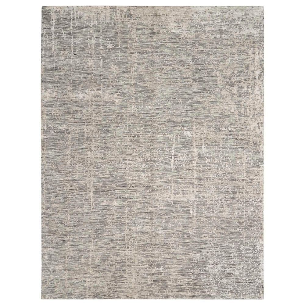 Nourison Luna 7"9" x 9"9" Grey and Silver Area Rug, , large