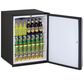 U-Line 24" Undercounter Refrigerator with Lock Reversible Hinge in Black, , large
