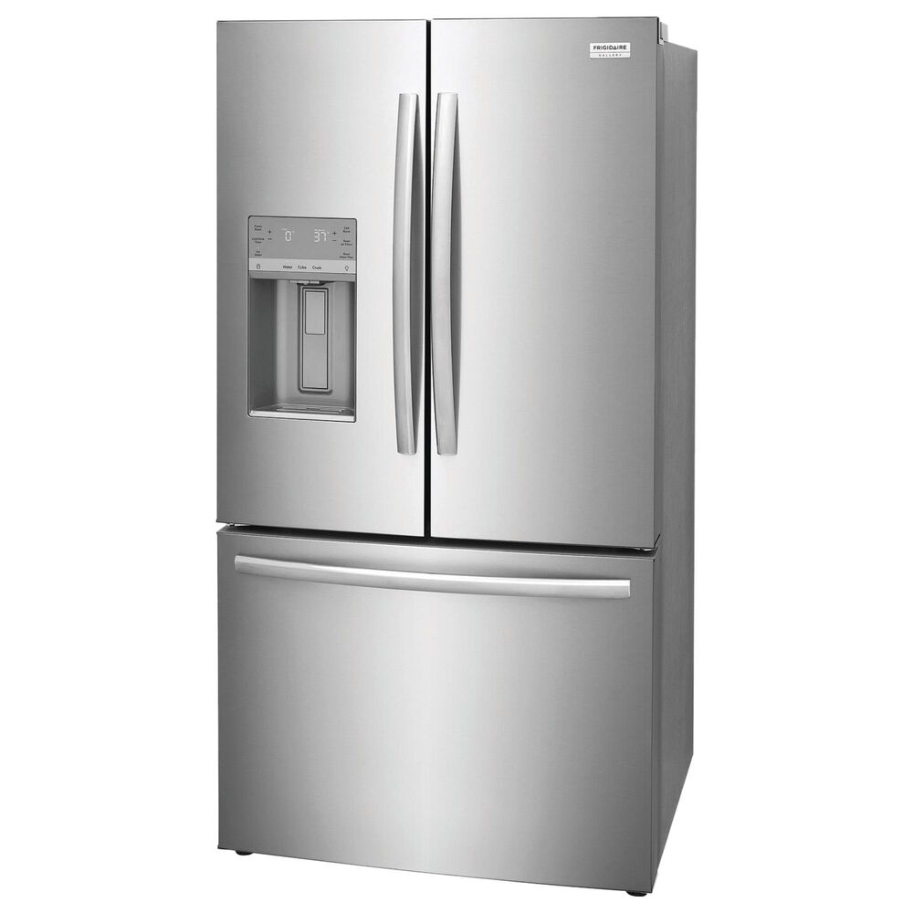 Frigidaire Gallery 3 Piece Kitchen Package with 27.8 Cu. Ft. French Door Refrigerator, 30&quot; Front Control Gas Range with Total Convection, and 24&quot; Built-In Bar Handle Dishwasher with CleanBoost in Stainless Steel, , large