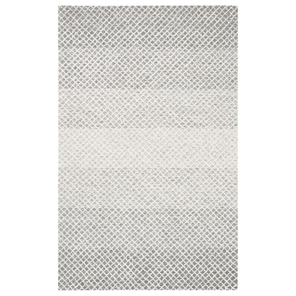 Safavieh Micro-Loop MLP353F 5" x 8" Gray and Ivory Area Rug, , large