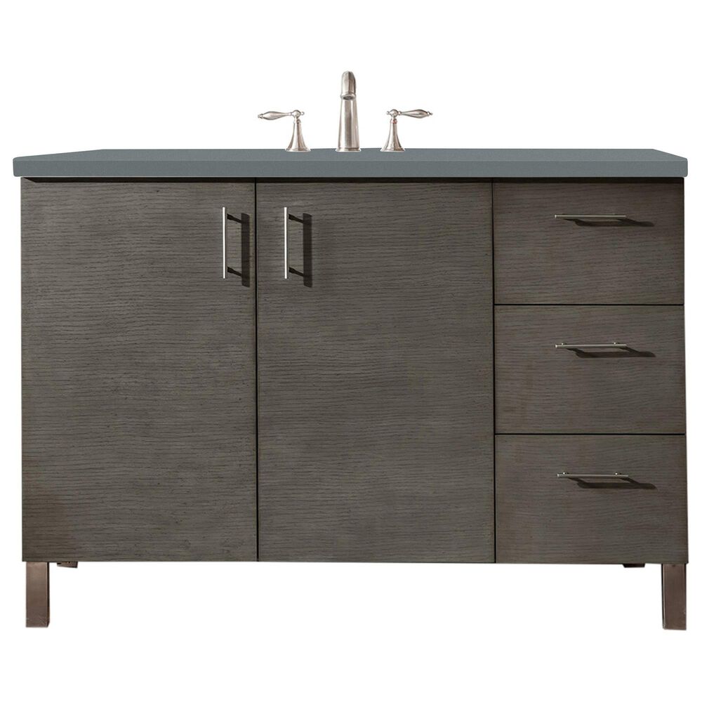 James Martin Metropolitan 48" Single Bathroom Vanity in Silver Oak with