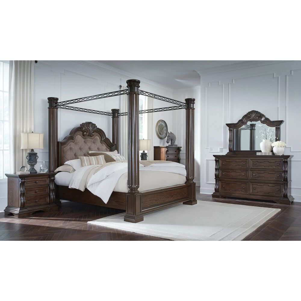 Millenium Maylee Queen Canopy Bed in Dark Brown, , large