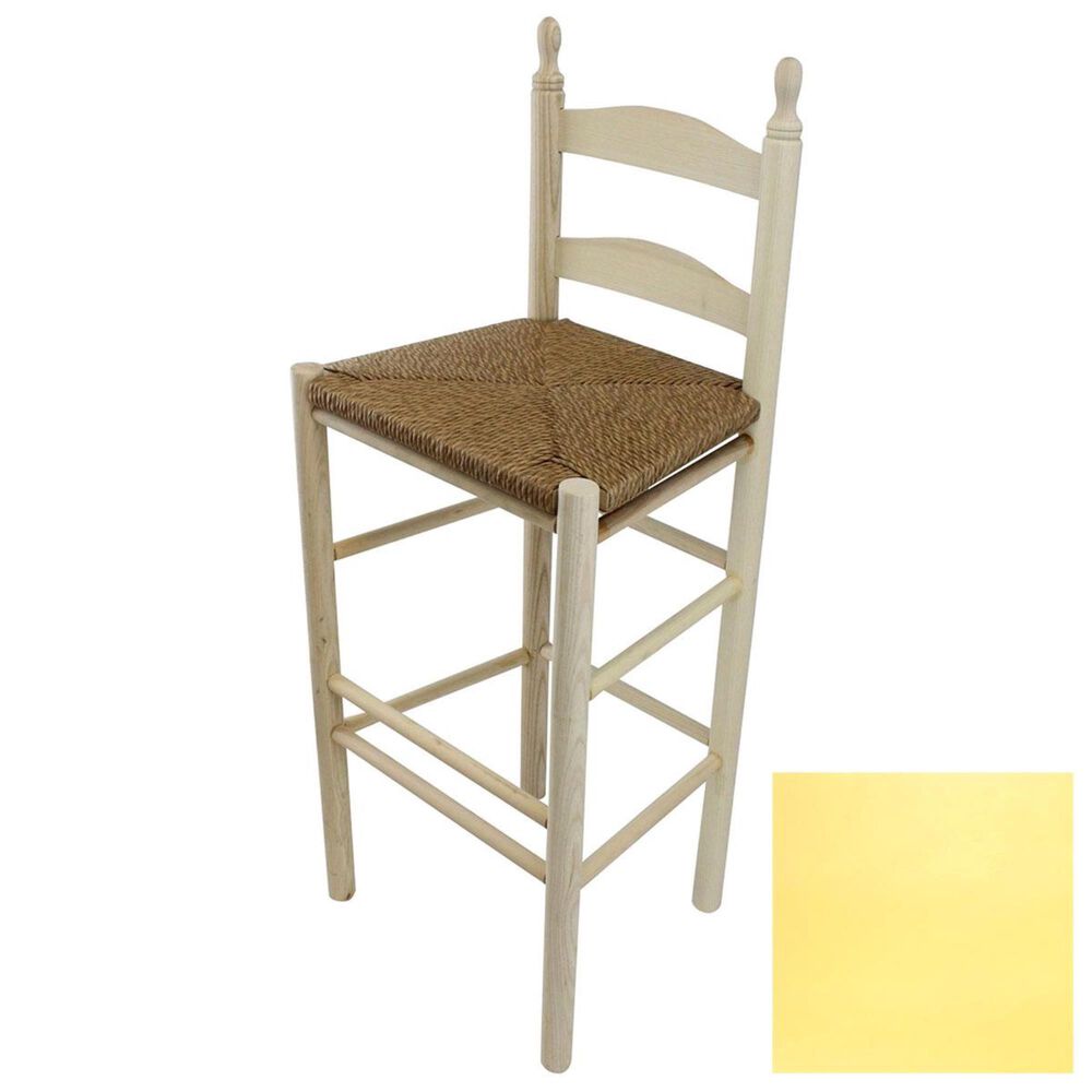 Lakeside Calabash Ladderback Barstool in Coastal Yellow, , large