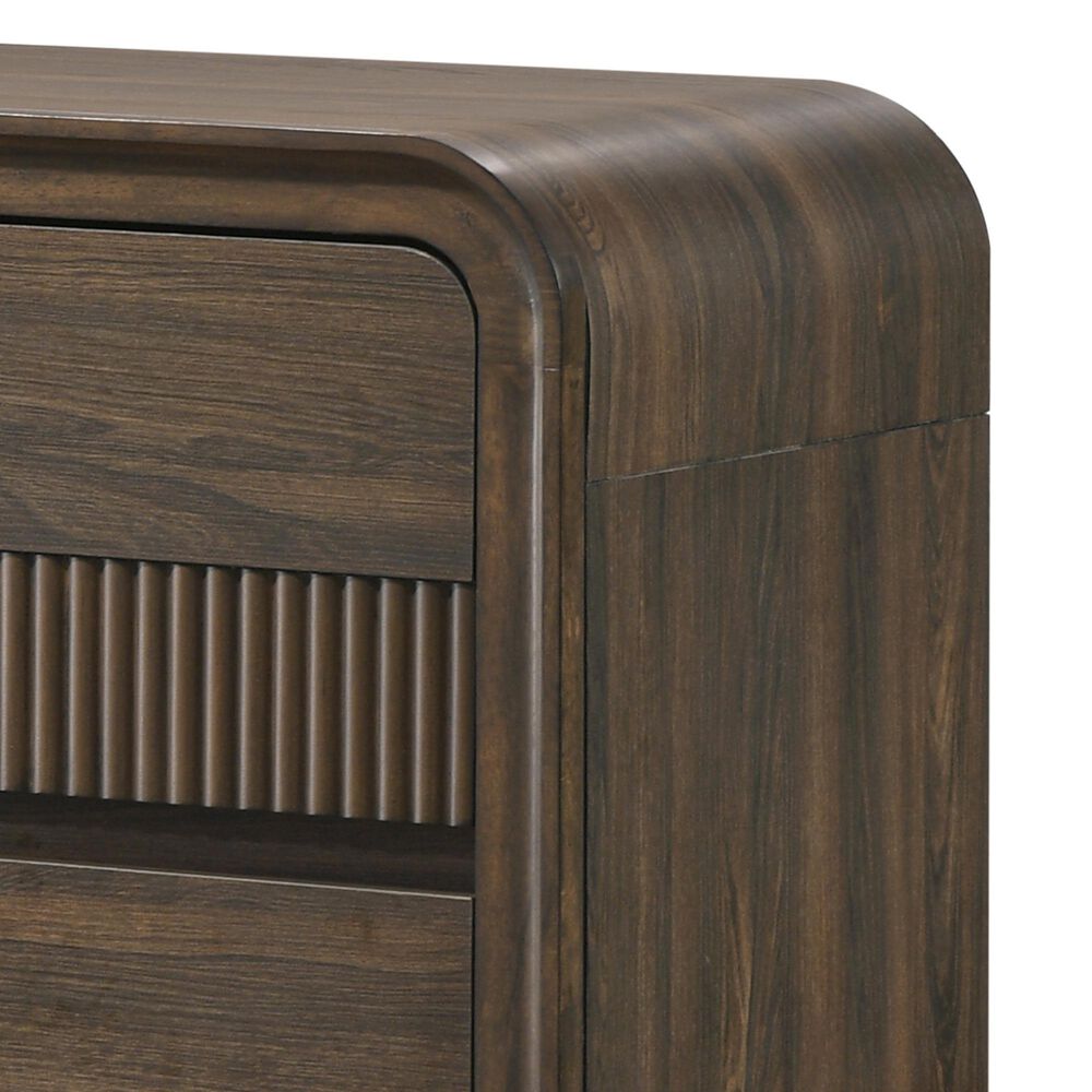 Crown Mark Kinkaid 2-Drawer Nightstand in Brown, , large