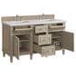 James Martin Vanities Lorelai 60" Double Vanity in Whitewashed Oak with 3 cm White Zeus Quartz Top, , large