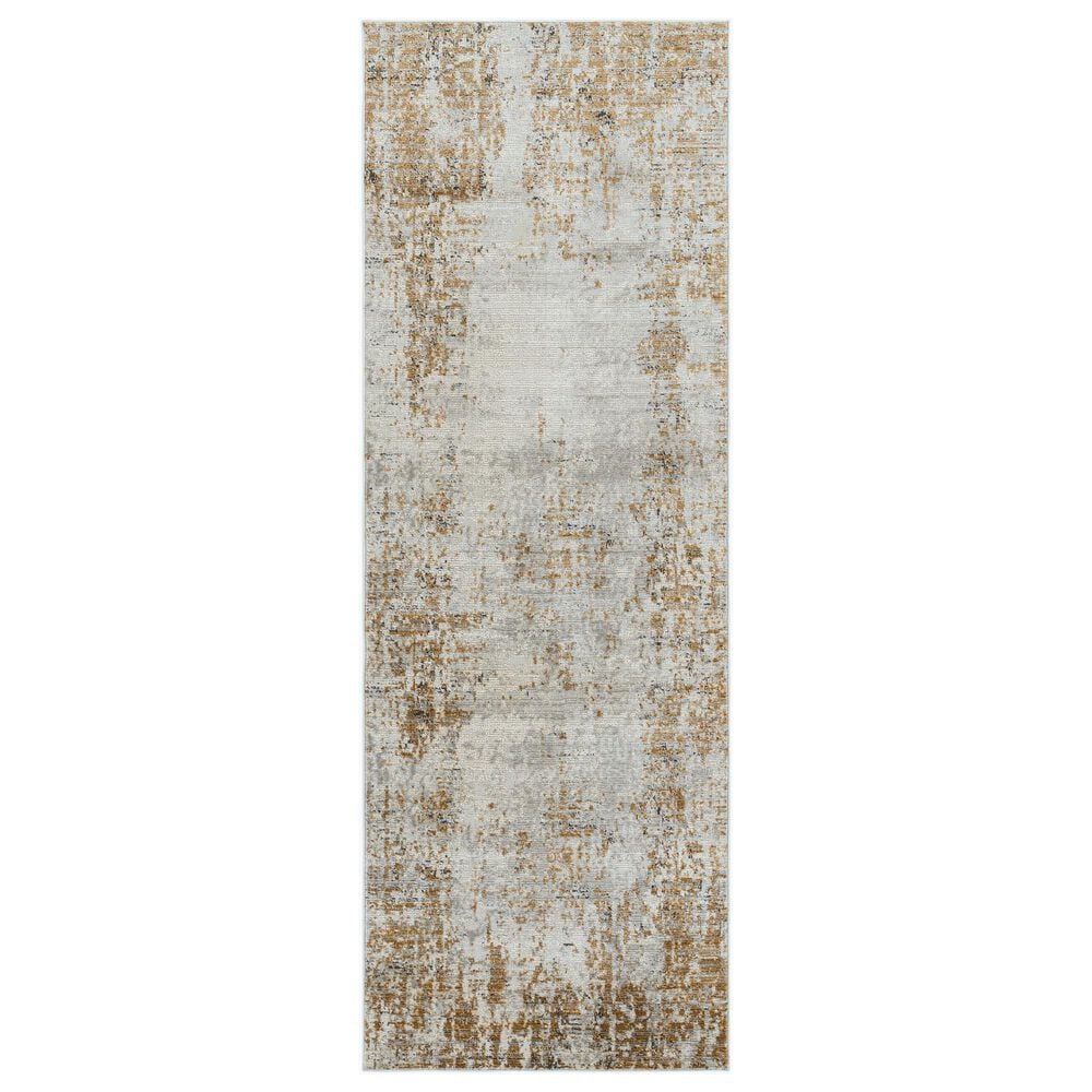 Surya Alpine 2"7" x 7"3" Ivory, Tan, Gray, Light Gray, Off-White and Charcoal Runner, , large