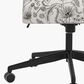 Rifle Paper Co Crafted by Cloth and Company Oxford Office Chair in Aviary Black/Cream, , large