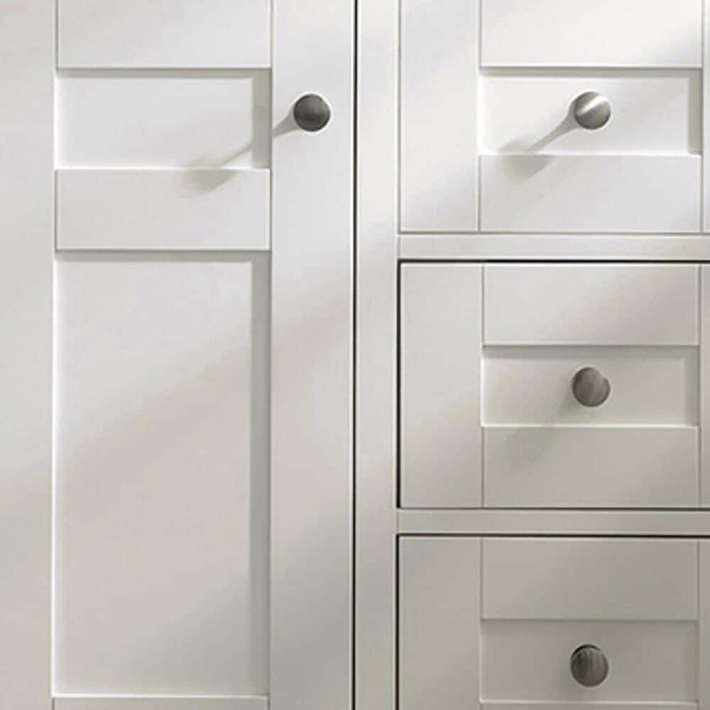 James Martin Vanities Palisades 30&quot; Single Bathroom Vanity in Bright White with 3 cm Ethereal Noctis Quartz Top and Rectangular Sink, , large