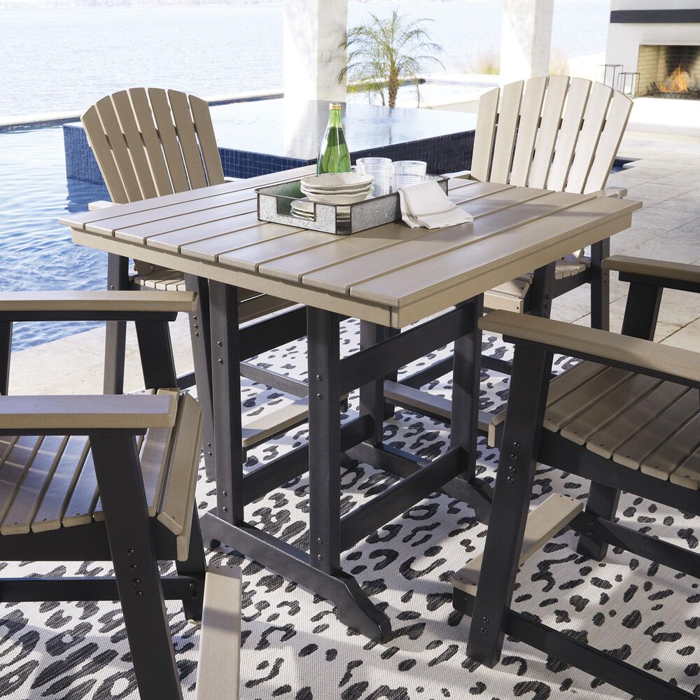 Ashley Fairen Trail Patio Counter Table in Brown and Black, , large