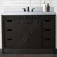 Lexora Home Marsyas 48" Single Bathroom Vanity in Brown with White Quartz Top and Rectangular Sink, , large