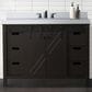 Lexora Home Marsyas 48" Single Bathroom Vanity in Brown with White Quartz Top and Rectangular Sink, , large
