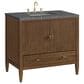 James Martin Vanities Myrrin 36" Vanity in Mid-Century Walnut with 3 cm Parisien Bleu Quartz Top, , large