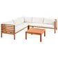 Hearth and Haven 4-Piece Outdoor Sectional Set in Beige, , large