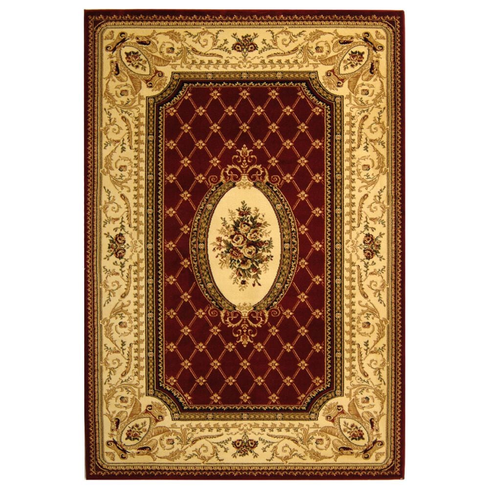 Safavieh Lyndhurst LNH223 5"3" x 7"6" Red and Ivory Area Rug, , large
