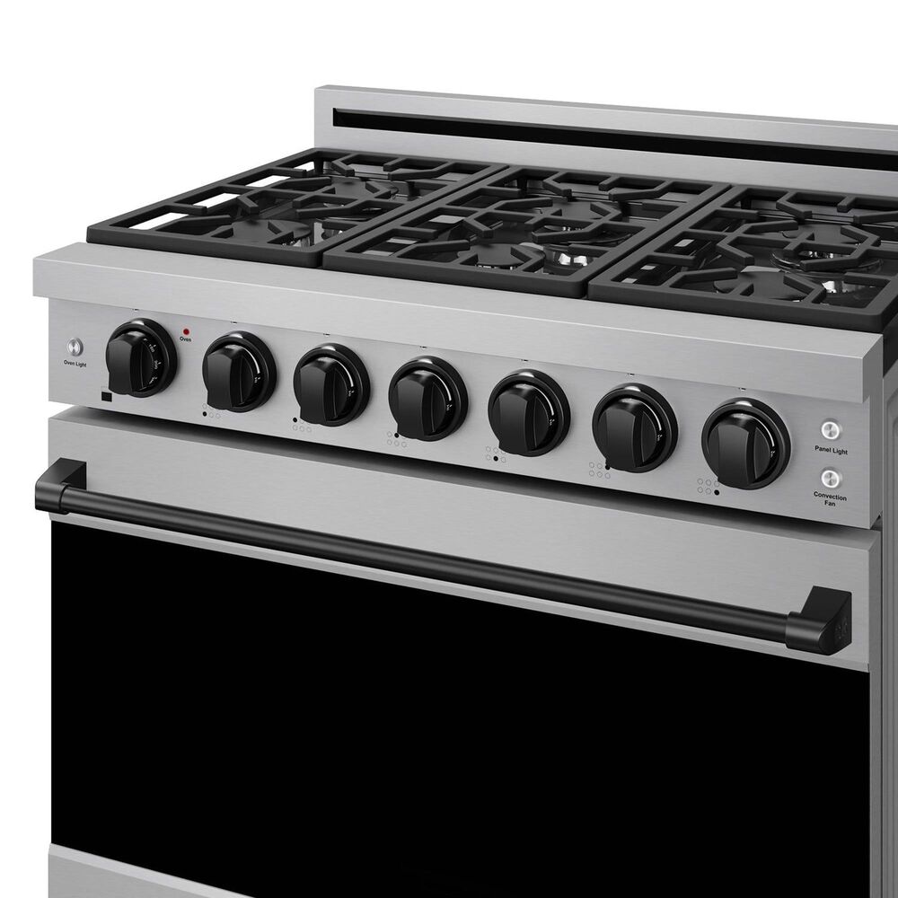 Thor Kitchen Gordon Ramsay 6 Cu. Ft. Professional Liquid Propane Range with Black Handle Kit in Stainless Steel, , large