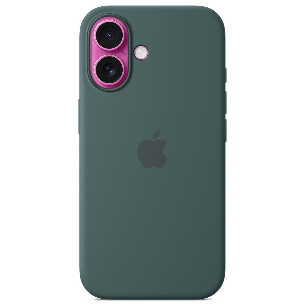 Apple Silicone Case with MagSafe for iPhone 16 in Lake Green, , large