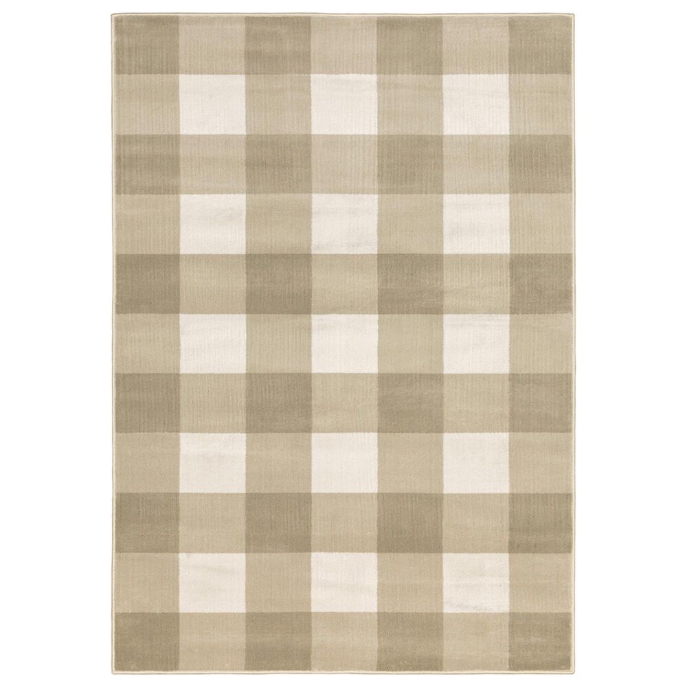 Oriental Weavers Georgia Geometric 678A0 7"10" x 10" Beige Area Rug, , large